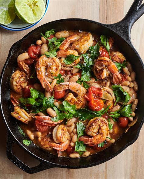 garlicky-sauted-shrimp-with-creamy-white-beans-and image