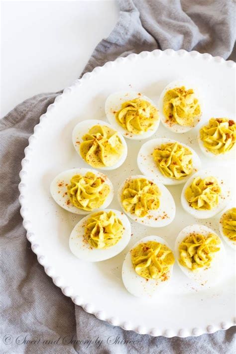 curry-deviled-eggs-sweet-savory image
