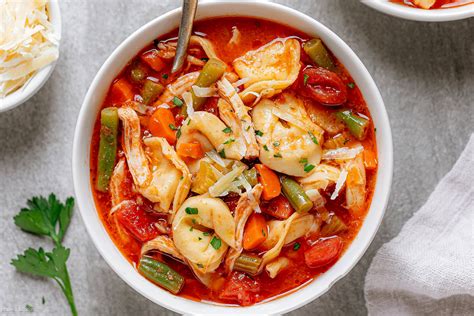 tortellini-chicken-soup-recipe-eatwell101 image
