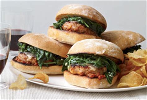 italian-sausage-burgers-with-garlicky-spinach-oprahcom image
