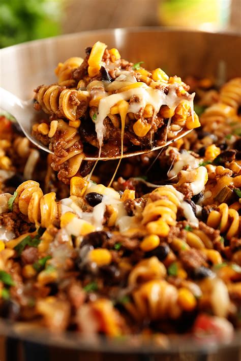 one-pan-taco-pasta-southern-bite image