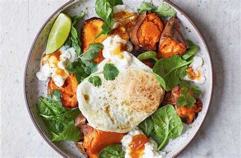 smashed-indian-sweet-potato-eggs-and-mango-chutney image