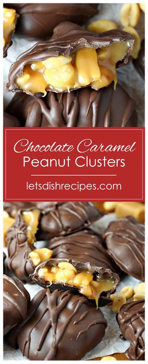 chocolate-caramel-peanut-clusters-lets-dish image