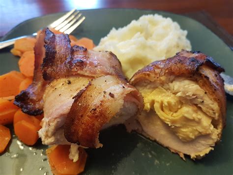 bacon-wrapped-smoked-gouda-stuffed-chicken image