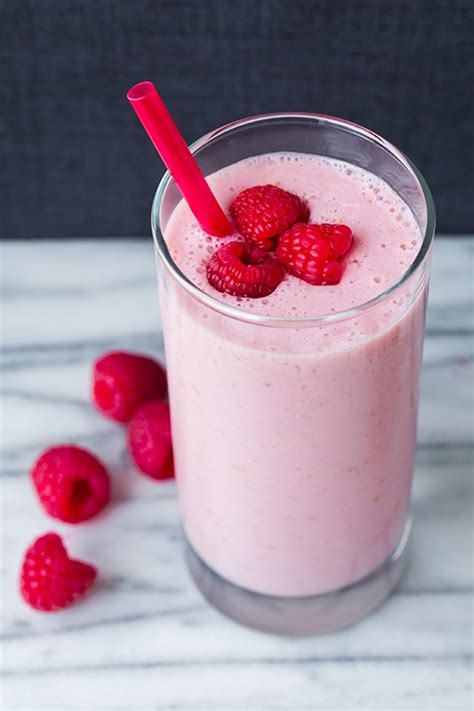 raspberry-banana-smoothies-and-raspberry-kale-smoothies image