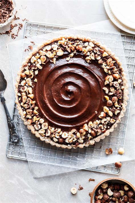 chocolate-hazelnut-tart-vegan-with-gf-option image