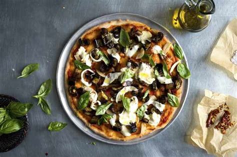 recipe-roasted-eggplant-and-buffalo-mozzarella-pizza image