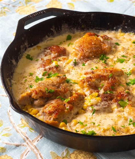 creamed-corn-chicken-thighs-12-tomatoes image
