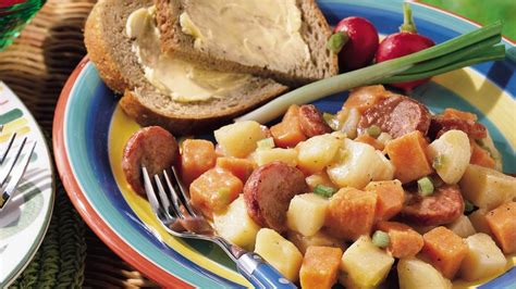 hot-potato-sausage-salad-recipe-pillsburycom image