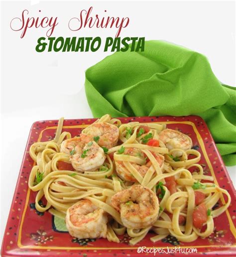spicy-shrimp-and-tomato-pasta-recipes-just-4u image