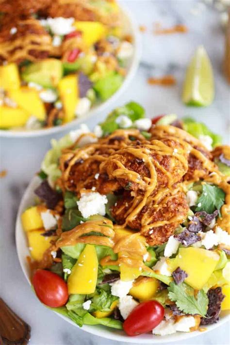 tortilla-chip-crusted-chicken-salad-with-avocado image