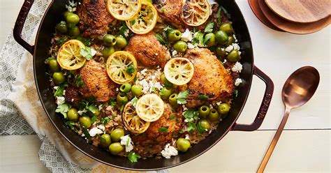 greek-chicken-and-rice-skillet-purewow image