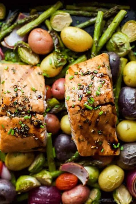 sheet-pan-balsamic-salmon-with-asparagus-brussels image