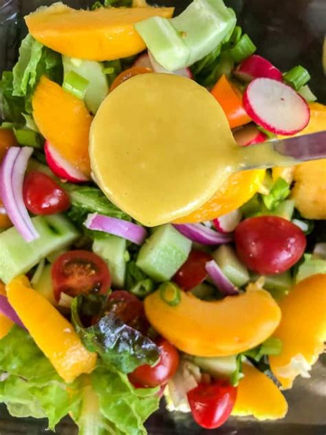 homemade-sweet-peach-salad-dressing-flavour-and image