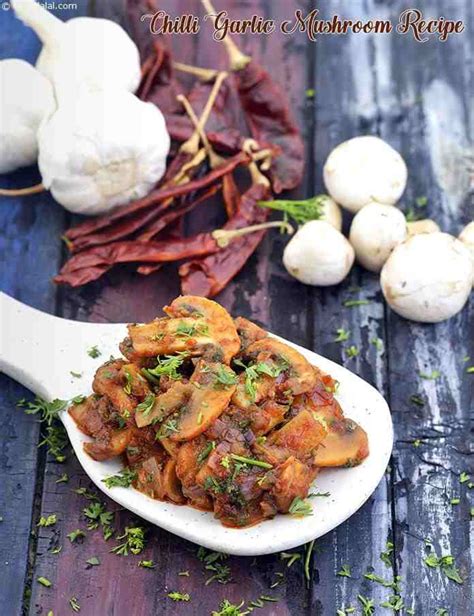 chilli-garlic-mushroom-recipe-indian-style-tarla-dalal image
