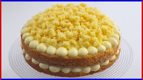 mimosa-cake-recipe-italian-pastry-cream-cake image