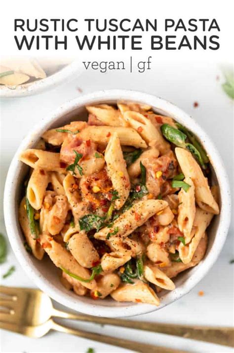 rustic-tuscan-pasta-with-white-beans-simply-quinoa image