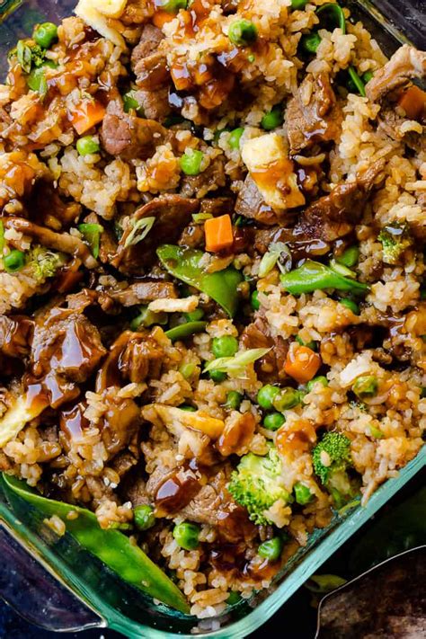 easy-beef-teriyaki-casserole-with-rice-veggies image