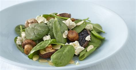 roasted-mushroom-marinated-feta-and-spinach-salad image