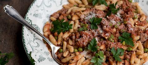 cavatelli-with-pork-and-fennel-sausages-and-peas-by image