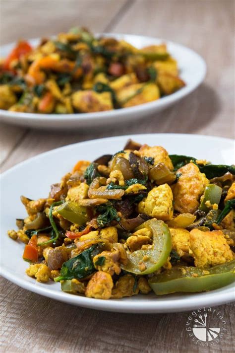 easy-curried-tofu-scramble-recipe-vegetarian-gastronomy image