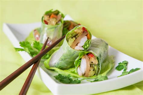shrimp-spring-rolls-and-yin-yang-marinated-vegetables image