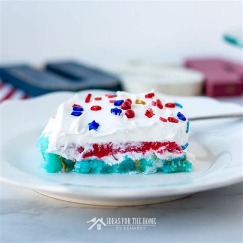 red-white-and-blue-layered-jello-cake-for-4th-of-july image