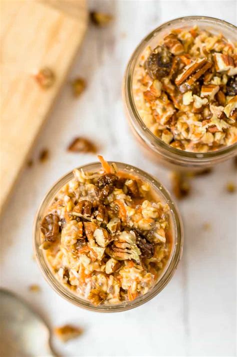 easy-10-minute-carrot-cake-overnight-oats-the-natural image