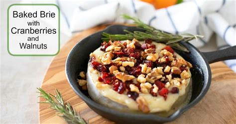 baked-brie-appetizer-with-cranberries-and-walnuts-the-organic image