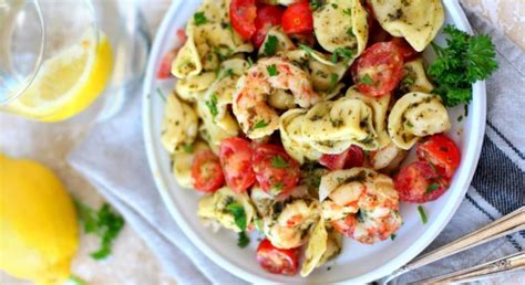 easy-pesto-shrimp-tortellini-salad-salt-and-sugar image