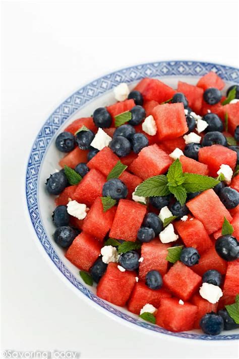 watermelon-blueberry-salad-easy-july-4th-party-food image