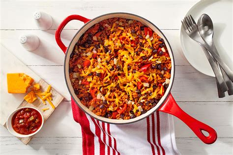 southwest-vegetable-and-rice-skillet-cook-with image