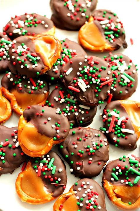 easy-chocolate-caramel-pretzel-bites-recipe-crunchy image