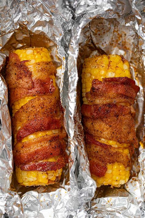 bbq-bacon-oven-roasted-corn-dinner image