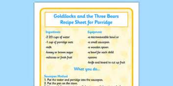 goldilocks-and-the-three-bears-porridge-recipe-sheet image