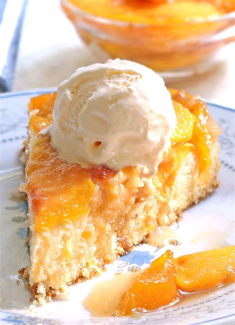 caramel-peach-upside-down-cake-cakescottage image