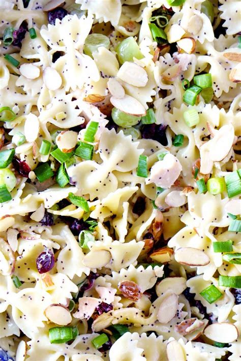 poppy-seed-pasta-salad-with-chicken-grapes-almonds image