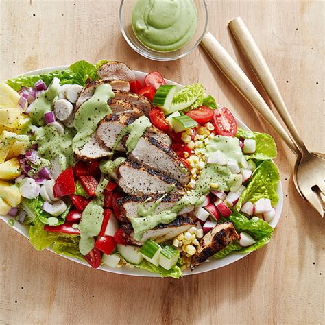 chicken-cobb-salad-with-creamy-avocado-lime-dressing image