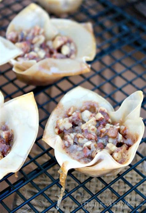 pecan-pie-bites-baked-in-wonton-wrappers-the-foodie image