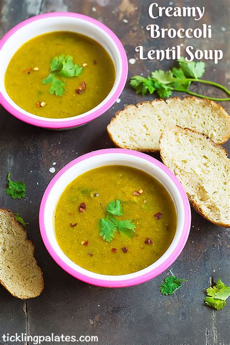 creamy-broccoli-lentil-soup-recipe-tickling-palates image