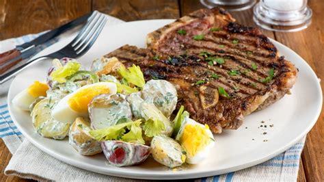 t-bone-steak-summer-potato-salad-recipe-get image