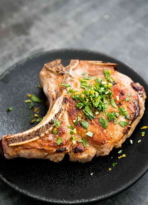 brined-pork-chops-with-gremolata-recipe-simply image