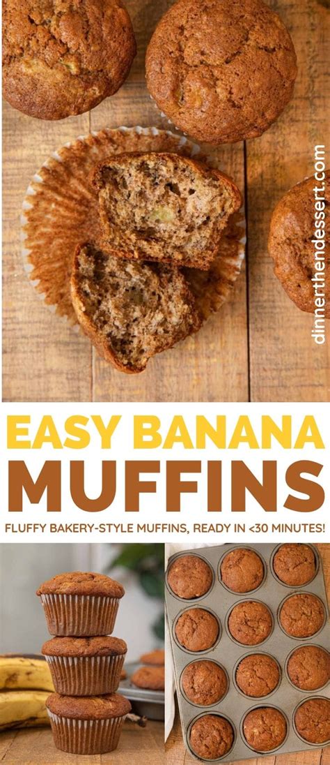 easy-banana-muffins-recipe-1-bowl-30-mins-dinner image
