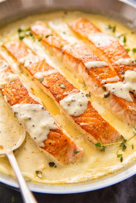 pan-seared-salmon-with-mustard-cream-sauce image