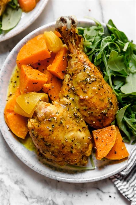 turmeric-roasted-chicken-and-sweet-potatoes image
