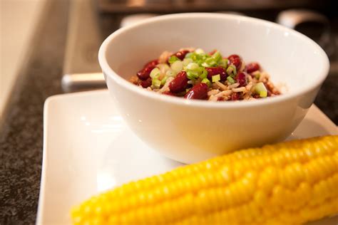 red-beans-and-rice-with-corn-on-the-cob image