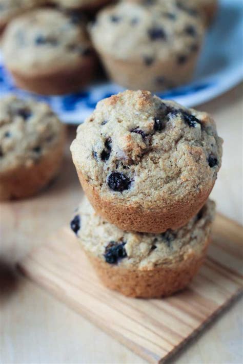vegan-banana-blueberry-muffins-oil-free-veggie image