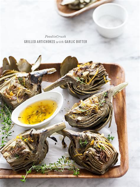 grilled-artichokes-recipe-with-garlic-infused-butter image