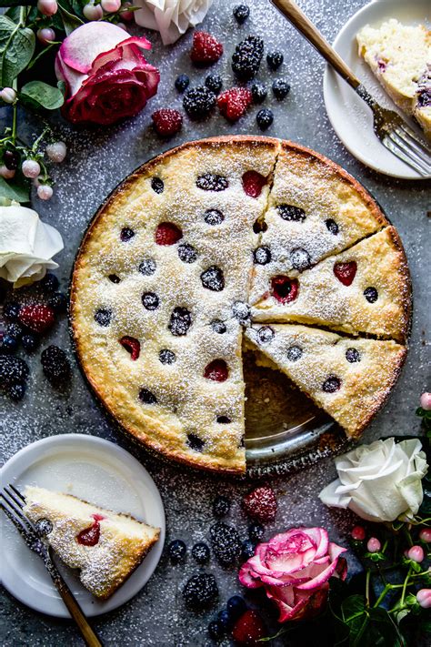 easy-ricotta-cake-with-fresh-berries-the-curious-plate image