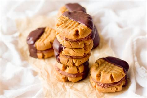 flourless-peanut-butter-chocolate-sandwich-cookies image